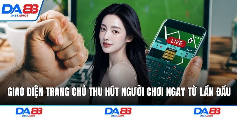 Giao diện trang chủ thu hút người chơi ngay từ lần đầu
